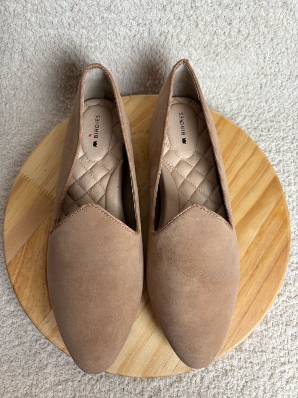 Birdies Shoes Womens 9 Tan The Heron Slip On Leather Pointed Casual Comfort Flat - Picture 2 of 11